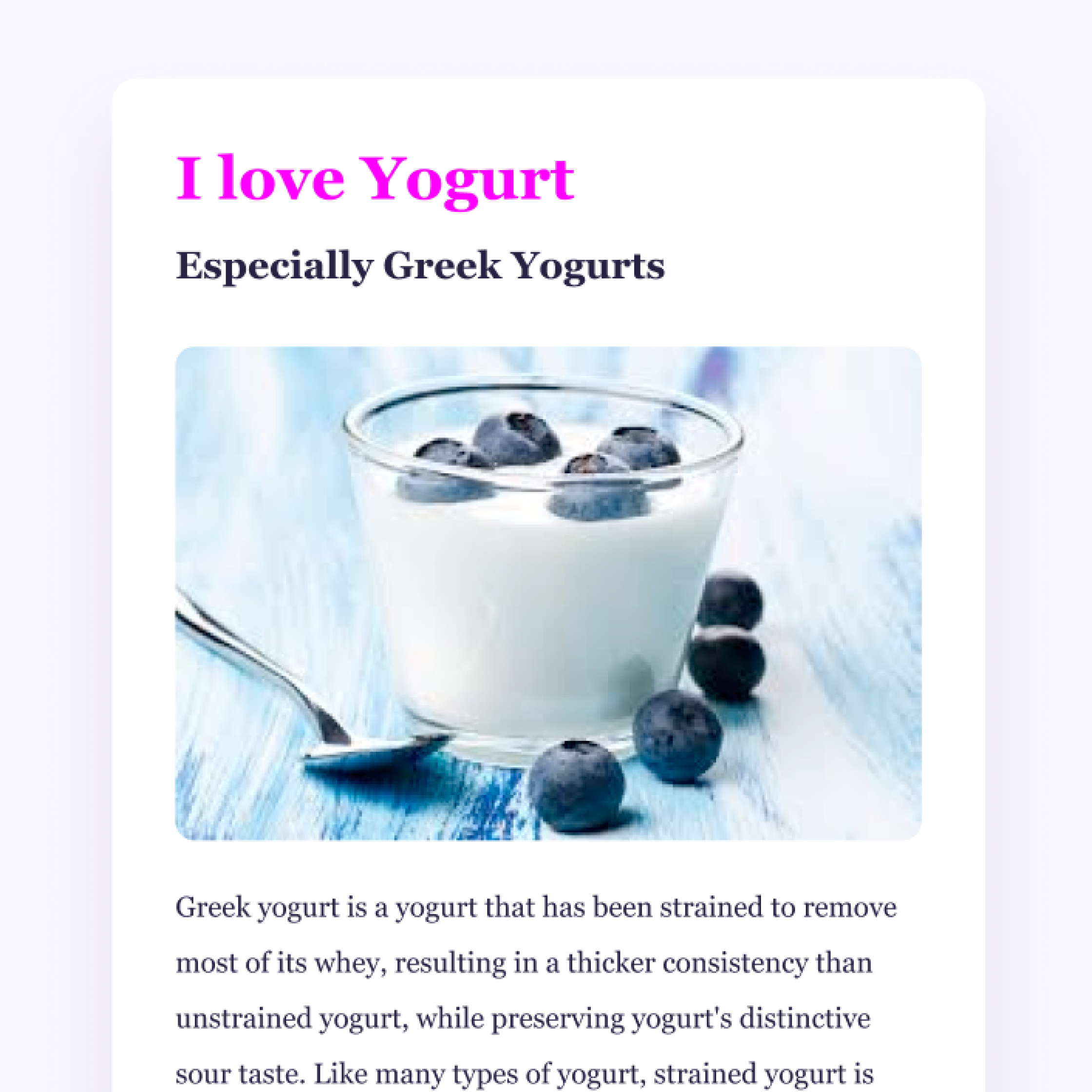 Yoghurt Project Preview